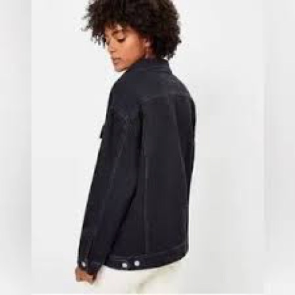 LOFT - Oversized Denim Trucker Jacket! - Picture 1 of 10